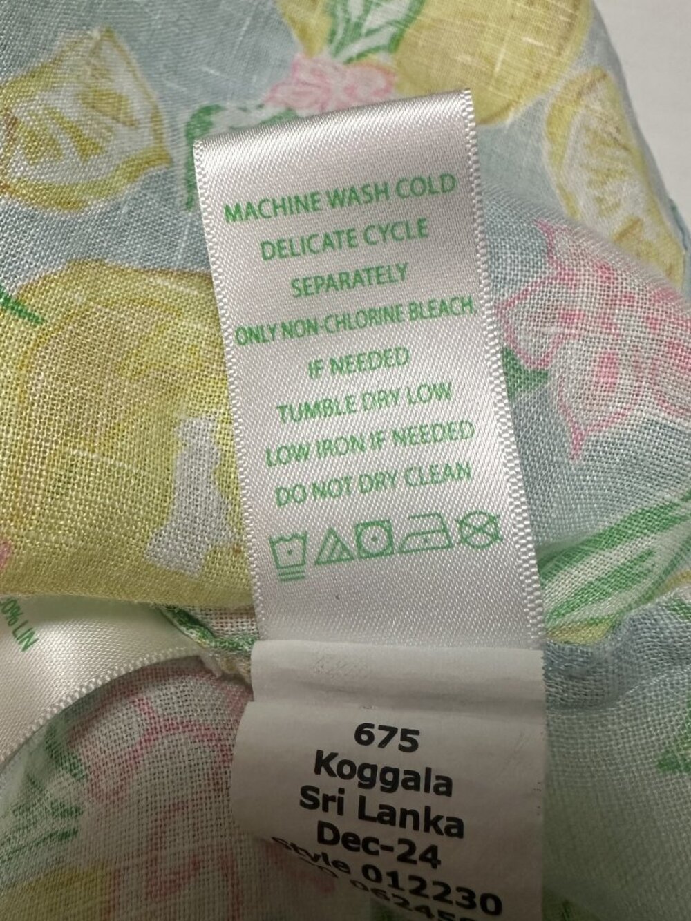 Lilly Pulitzer Eleni Linen Pullover Top Make Lemonade Medium Spring Summer - Picture 10 of 11